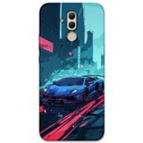 Gramaphone Huawei Mate 20 Lite Uyumlu Araba Desenli Telefon Kılıfı + Ekran Koruyucu - 5763