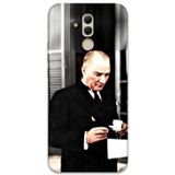 Gramaphone Huawei Mate 20 Lite Uyumlu Atatürk Desenli Telefon Kılıfı + Ekran Koruyucu - 5850