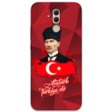 Gramaphone Huawei Mate 20 Lite Uyumlu Atatürk Desenli Telefon Kılıfı + Ekran Koruyucu - 5851