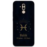 Gramaphone Huawei Mate 20 Lite Uyumlu Balık Burcu Desenli Telefon Kılıfı + Ekran Koruyucu - 5779