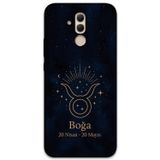 Gramaphone Huawei Mate 20 Lite Uyumlu Boğa Burcu Desenli Telefon Kılıfı + Ekran Koruyucu - 5769