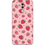 Gramaphone Huawei Mate 20 Lite Uyumlu Çilek Desenli Telefon Kılıfı + Ekran Koruyucu - 5804