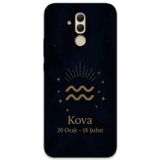Gramaphone Huawei Mate 20 Lite Uyumlu Kova Burcu Desenli Telefon Kılıfı + Ekran Koruyucu - 5778