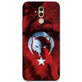 Gramaphone Huawei Mate 20 Lite Uyumlu Türk Bayrağı Desenli Telefon Kılıfı + Ekran Koruyucu - 5856