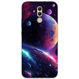 Gramaphone Huawei Mate 20 Lite Uyumlu Uzay Desenli Telefon Kılıfı + Ekran Koruyucu - 5862