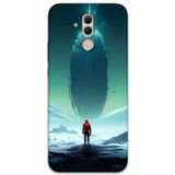 Gramaphone Huawei Mate 20 Lite Uyumlu Uzay Desenli Telefon Kılıfı + Ekran Koruyucu - 5864