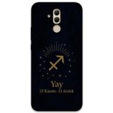 Gramaphone Huawei Mate 20 Lite Uyumlu Yay Burcu Desenli Telefon Kılıfı + Ekran Koruyucu - 5776