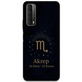 Gramaphone Huawei P Smart 2021 ile Uyumlu Akrep Burcu Desenli Telefon Kılıfı + Ekran Koruyucu - 5775