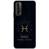 Gramaphone Huawei P Smart 2021 ile Uyumlu Balık Burcu Desenli Telefon Kılıfı + Ekran Koruyucu - 5779