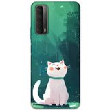 Gramaphone Huawei P Smart 2021 ile Uyumlu Kedi Desenli Telefon Kılıfı + Ekran Koruyucu - 5781