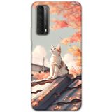 Gramaphone Huawei P Smart 2021 ile Uyumlu Kedi Desenli Telefon Kılıfı + Ekran Koruyucu - 5784