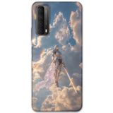 Gramaphone Huawei P Smart 2021 ile Uyumlu Retro Desenli Telefon Kılıfı + Ekran Koruyucu - 5841