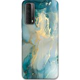 Gramaphone Huawei P Smart 2021 Uyumlu Mermer Desenli Telefon Kılıfı + Ekran Koruyucu - 5814