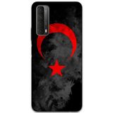 Gramaphone Huawei P Smart 2021 Uyumlu Türk Bayrağı Desenli Telefon Kılıfı + Ekran Koruyucu - 5852