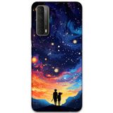 Gramaphone Huawei P Smart 2021 Uyumlu Uzay Desenli Telefon Kılıfı + Ekran Koruyucu - 5863