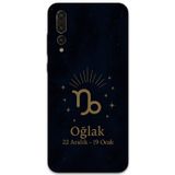 Gramaphone Huawei P20 Pro Uyumlu Oğlak Burcu Desenli Telefon Kılıfı + Ekran Koruyucu - 5777