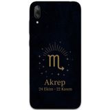 Gramaphone Huawei Y7 Prime 2019 Uyumlu Akrep Burcu Desenli Telefon Kılıfı + Ekran Koruyucu - 5775