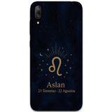 Gramaphone Huawei Y7 Prime 2019 Uyumlu Aslan Burcu Desenli Telefon Kılıfı + Ekran Koruyucu - 5772