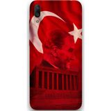 Gramaphone Huawei Y7 Prime 2019 Uyumlu Atatürk Desenli Telefon Kılıfı + Ekran Koruyucu - 5848