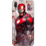 Gramaphone Huawei Y7 Prime 2019 Uyumlu İronman Desenli Telefon Kılıfı + Ekran Koruyucu - 5828