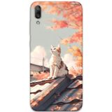 Gramaphone Huawei Y7 Prime 2019 Uyumlu Kedi Desenli Telefon Kılıfı + Ekran Koruyucu - 5784