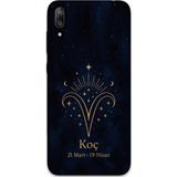 Gramaphone Huawei Y7 Prime 2019 Uyumlu Koç Burcu Desenli Telefon Kılıfı + Ekran Koruyucu - 5768