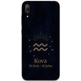 Gramaphone Huawei Y7 Prime 2019 Uyumlu Kova Burcu Desenli Telefon Kılıfı + Ekran Koruyucu - 5778