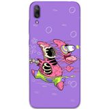 Gramaphone Huawei Y7 Prime 2019 Uyumlu Sünger Bob Desenli Telefon Kılıfı + Ekran Koruyucu - 5939