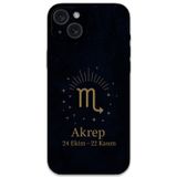 Gramaphone İphone 15 Plus Uyumlu Akrep Burcu Desenli Telefon Kılıfı + Ekran Koruyucu - 5775
