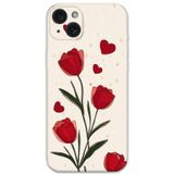 Gramaphone İphone 15 Plus Uyumlu Çiçek Desenli Telefon Kılıfı + Ekran Koruyucu - 5789
