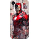 Gramaphone İphone 15 Plus Uyumlu İronman Desenli Telefon Kılıfı + Ekran Koruyucu - 5828
