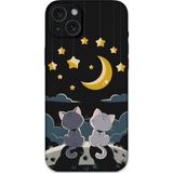 Gramaphone İphone 15 Plus Uyumlu Kedi Desenli Telefon Kılıfı + Ekran Koruyucu - 5809