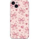 Gramaphone İphone 15 Plus Uyumlu Kurdele Desenli Telefon Kılıfı + Ekran Koruyucu - 5802