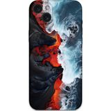 Gramaphone İphone 15 Plus Uyumlu Mermer Desenli Telefon Kılıfı + Ekran Koruyucu - 5811