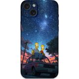 Gramaphone İphone 15 Plus Uyumlu Simpson Desenli Telefon Kılıfı + Ekran Koruyucu - 5937