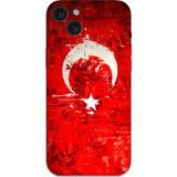 Gramaphone İphone 15 Plus Uyumlu Türk Bayrağı Desenli Telefon Kılıfı + Ekran Koruyucu - 5847
