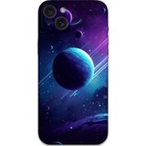 Gramaphone İphone 15 Plus Uyumlu Uzay Desenli Telefon Kılıfı + Ekran Koruyucu - 5866