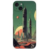 Gramaphone İphone 15 Plus Uyumlu Uzay Desenli Telefon Kılıfı + Ekran Koruyucu - 5870