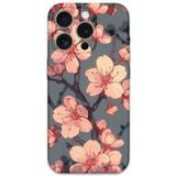 Gramaphone iPhone 15 Pro Max ile Uyumlu Çiçek Desenli Telefon Kılıfı + Ekran Koruyucu - 5801