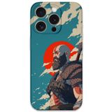 Gramaphone iPhone 15 Pro Max ile Uyumlu Kratos Desenli Telefon Kılıfı + Ekran Koruyucu - 5824