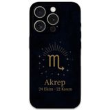 Gramaphone İphone 15 Pro Max Uyumlu Akrep Burcu Desenli Telefon Kılıfı + Ekran Koruyucu - 5775