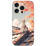 Gramaphone İphone 15 Pro Max Uyumlu Kedi Desenli Telefon Kılıfı + Ekran Koruyucu - 5784
