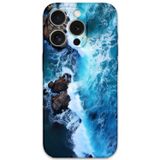 Gramaphone İphone 15 Pro Max Uyumlu Mermer Desenli Telefon Kılıfı + Ekran Koruyucu - 5810
