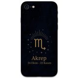 Gramaphone iPhone SE 2020 ile Uyumlu Akrep Burcu Desenli Telefon Kılıfı + Ekran Koruyucu - 5775