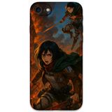 Gramaphone iPhone SE 2020 ile Uyumlu Anime Desenli Telefon Kılıfı + Ekran Koruyucu - 5744