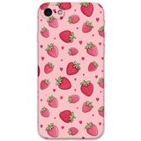 Gramaphone iPhone SE 2020 ile Uyumlu Çilek Desenli Telefon Kılıfı + Ekran Koruyucu - 5804