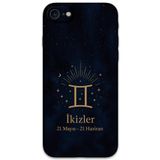 Gramaphone iPhone SE 2020 ile Uyumlu İkizler Burcu Desenli Telefon Kılıfı + Ekran Koruyucu - 5770