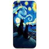 Gramaphone iPhone SE 2020 ile Uyumlu Kedi Desenli Telefon Kılıfı + Ekran Koruyucu - 5782