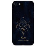 Gramaphone iPhone SE 2020 ile Uyumlu Koç Burcu Desenli Telefon Kılıfı + Ekran Koruyucu - 5768