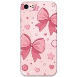 Gramaphone iPhone SE 2020 ile Uyumlu Kurdele Desenli Telefon Kılıfı + Ekran Koruyucu - 5803